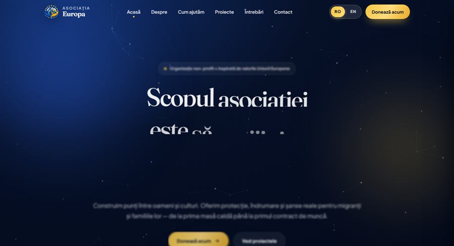 Modelul de site Asociatia Europa